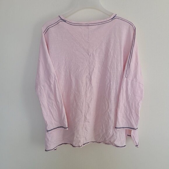 Mersea Women’s Oversized Cotton Shirt Pink One Size Long Sleeve - Picture 2 of 9